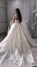 C2022-BGS552 - Vestido de novia sin mangas con cuello abierto y cola de falda desmontable